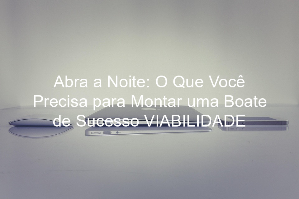 Abra a Noite: O Que Você Precisa para Montar uma Boate de Sucesso VIABILIDADE